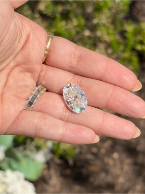 20ct oval cut big real Moissanite vvs1 color D loose stone